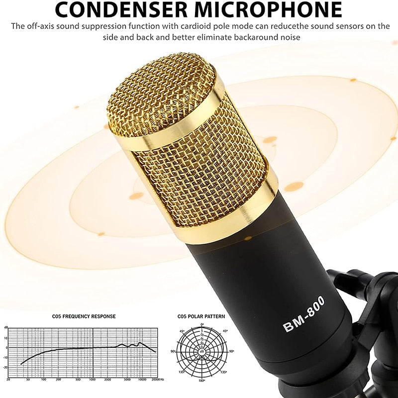 Streaming Microphone Kit with Audio Mixer(Optional) and Condenser Microphone,Microphone Set for Podcast,Live Broadcast,Podcast