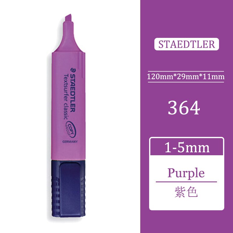 1pcs STAEDTLER 364 Highlighter Pen Oblique Head Marker Pen Poster Pen New Macaron Color Department Student Office Use