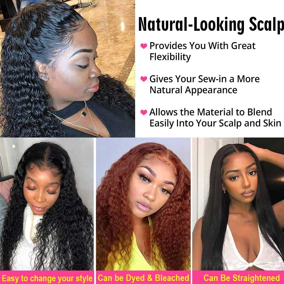 13x6x2 Deep Wave Frontal Wig HD Lace Front Human Hair Wigs For Women Curly Human Hair Wig Brazilian Wet And Wavy Wig 30 32 Inch