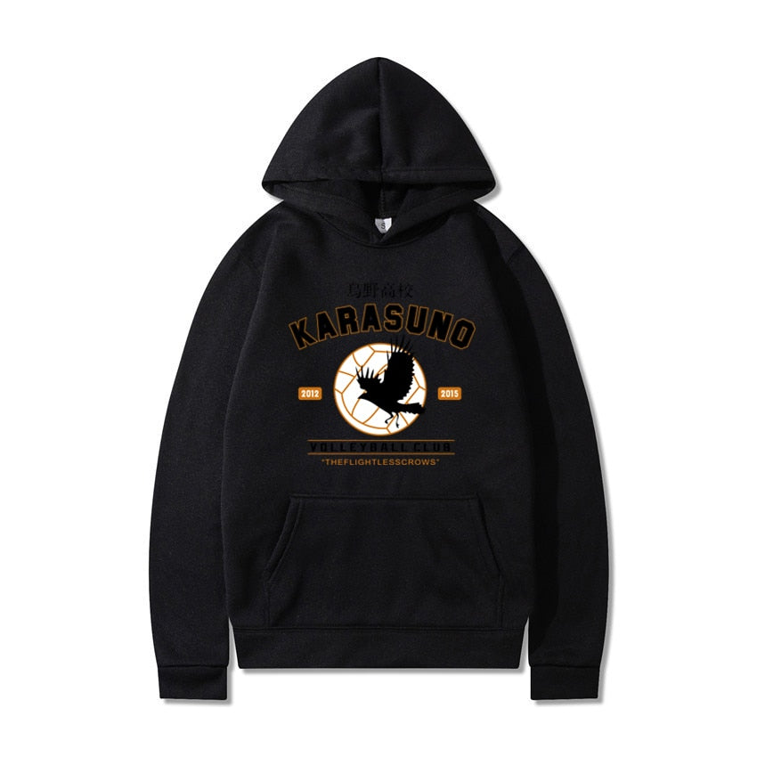 Men''s Hoodies Cartoon Haikyuu Funny Japanese Anime Streetwear Harajuku Karasuno Fly High Graphic Sweatshirts Men Women Hoodie