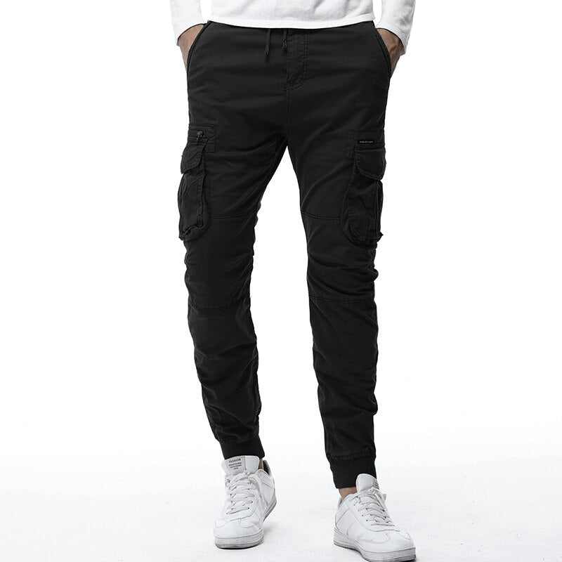 2022 Mens Camouflage Tactical Cargo Pants Men Joggers Boost Military Casual Cotton Pants Hip Hop Ribbon Male army Trousers 38