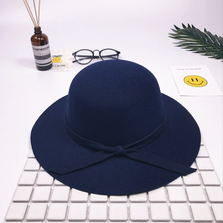 Citgeett New England Retro Wind Children Girls Big Hat Big Hat Bow Beach Hat Sun Hat