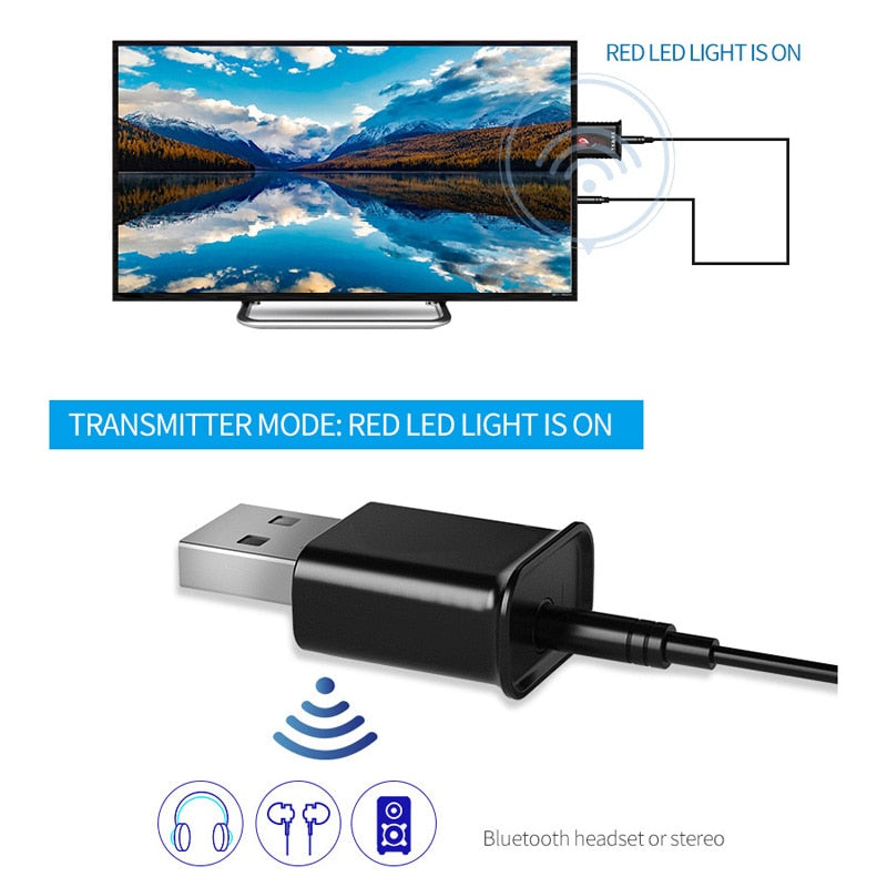 FLOVEME TV Bluetooth Headphones HiFi bluetooth headset Deep Bass Wireless Headphone with Transmitter Stick For TV Computer Phone