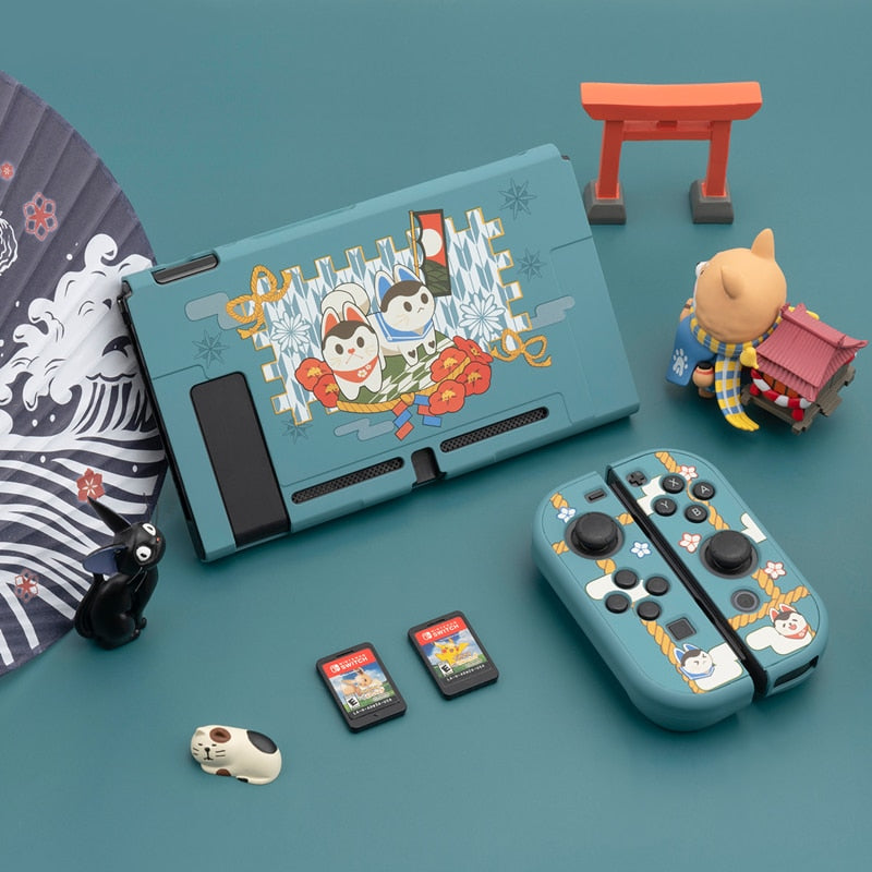 GeekShare Nintend Switch Case Cute Steamed Bread Rabbit Cartoon Soft Full Cover Back Girp Shell For Nintendo Switch Accessories