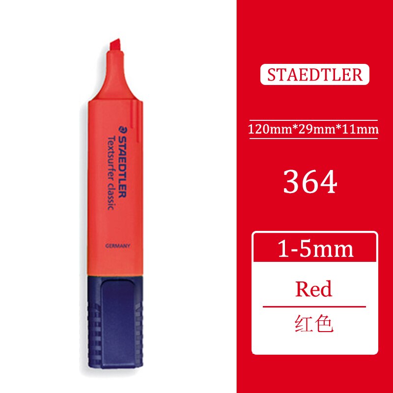 1pcs STAEDTLER 364 Highlighter Pen Oblique Head Marker Pen Poster Pen New Macaron Color Department Student Office Use