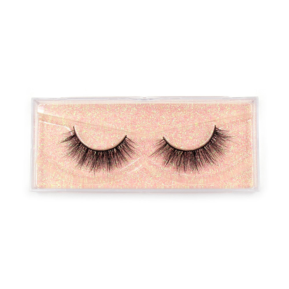 LEHUAMAO Fluffy Mink Lashes Short Wispy Natural Eyelashes 15mm-18mm Hamdmade Real 3D Mink Eyelashes Makeup False Lashes