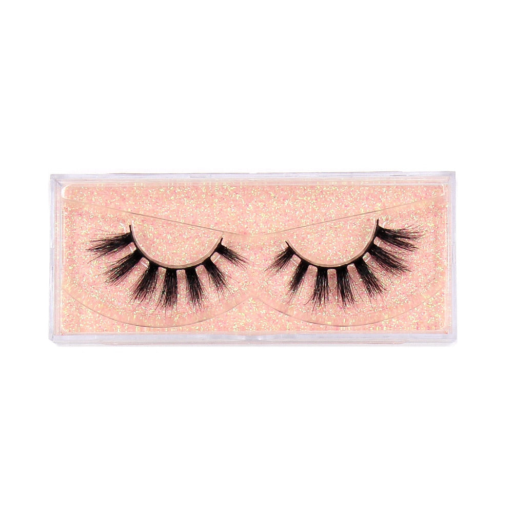 LEHUAMAO Fluffy Mink Lashes Short Wispy Natural Eyelashes 15mm-18mm Hamdmade Real 3D Mink Eyelashes Makeup False Lashes