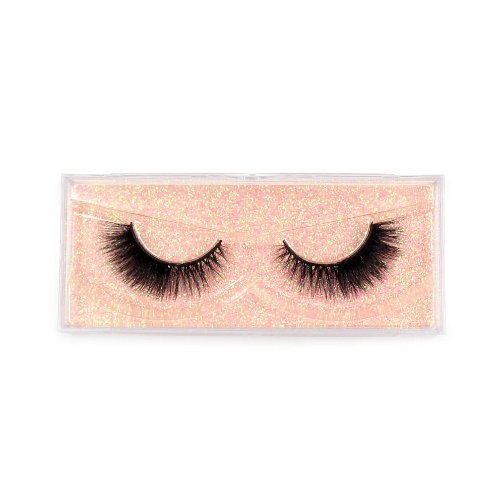 LEHUAMAO Fluffy Mink Lashes Short Wispy Natural Eyelashes 15mm-18mm Hamdmade Real 3D Mink Eyelashes Makeup False Lashes