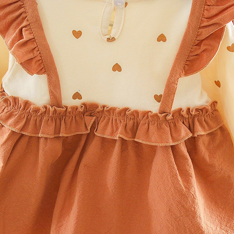 Cute Baby Dresses Cute Newborn Kids Infant Toddler Girls Clothes Long Sleeve O-Neck Cotton Sashes Dot Dress Girl Clothes Dress