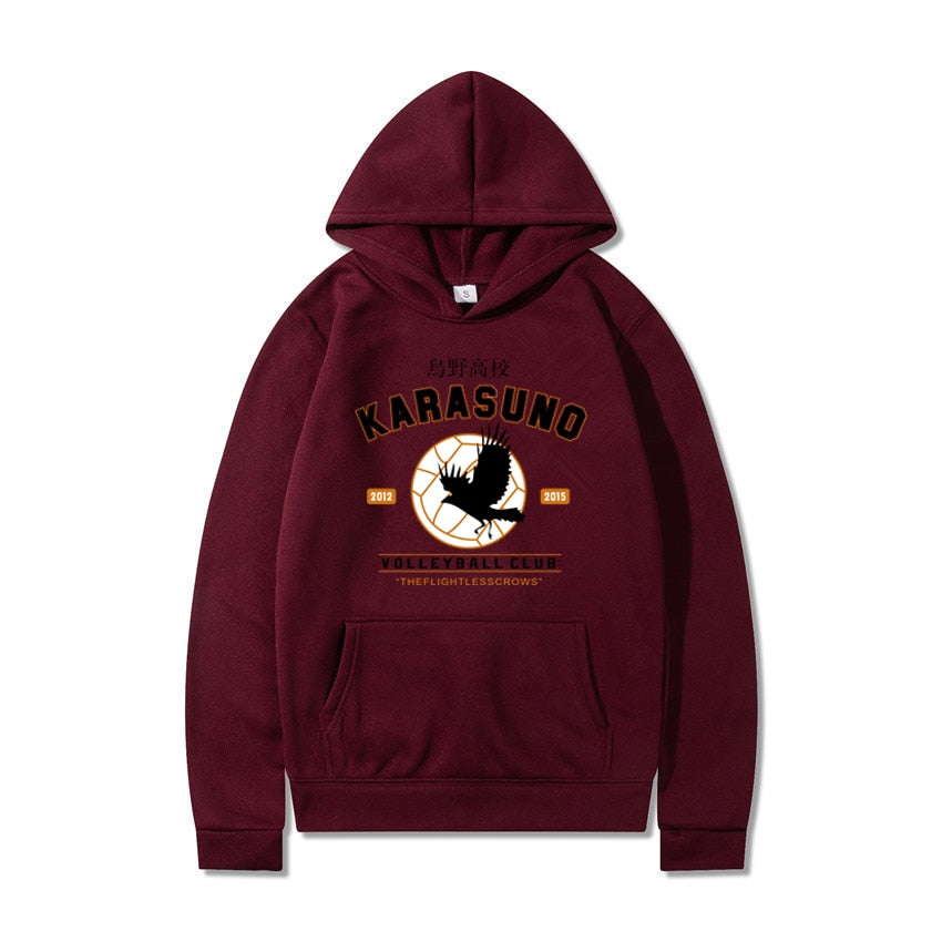 Men''s Hoodies Cartoon Haikyuu Funny Japanese Anime Streetwear Harajuku Karasuno Fly High Graphic Sweatshirts Men Women Hoodie