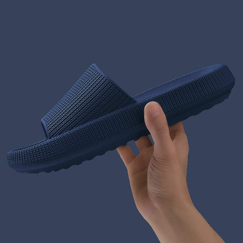 4cm Thick Platform Women's Slippers Summer Beach Eva Soft Slide Sandals Leisure Men Indoor Bathroom Shoes Anti-slip Dropshipping