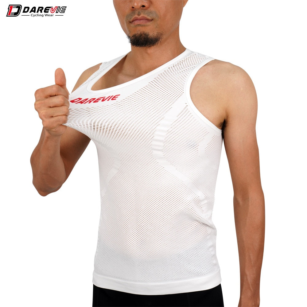 DAREVIE Cycling Vest Compression Seamless First Layer Man 4 Way Strech Undershirt Cycling Fitness GYM Men Wome Cycling Underwear
