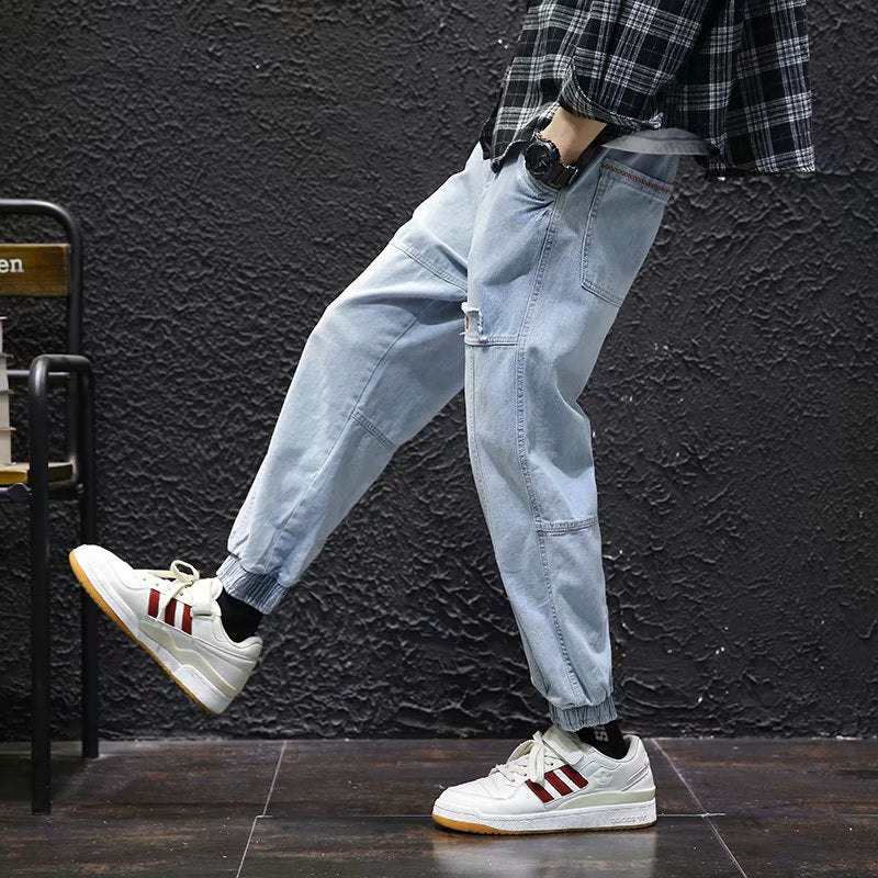 2022 New Streetwear Hip Hop Cargo Pants Men's Jeans Elastic Harun Joggers In Autumn and Spring Men ClothIng