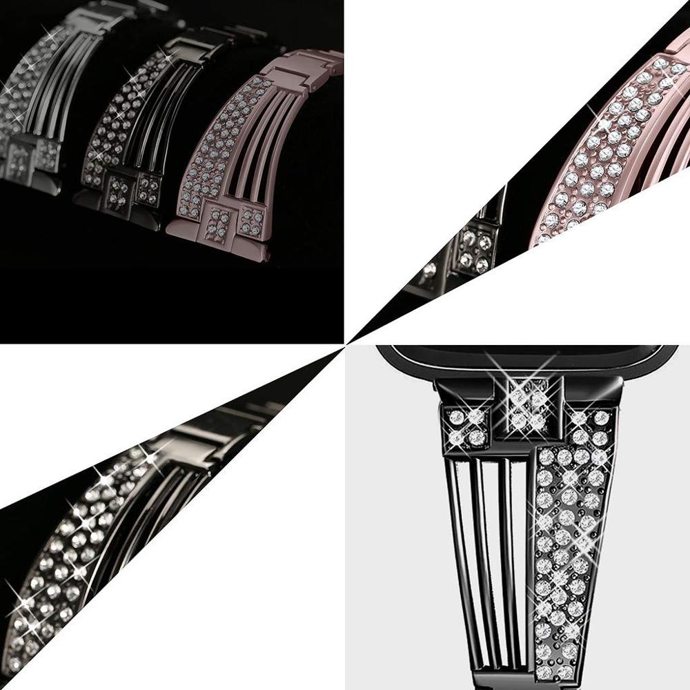 Luxury Crystal Diamond Bracelet Strap For Apple Watch Band 7 42mm 38 40 44 mm Series 6 5 4 3 Bands Steel Women Wrist for iwatch