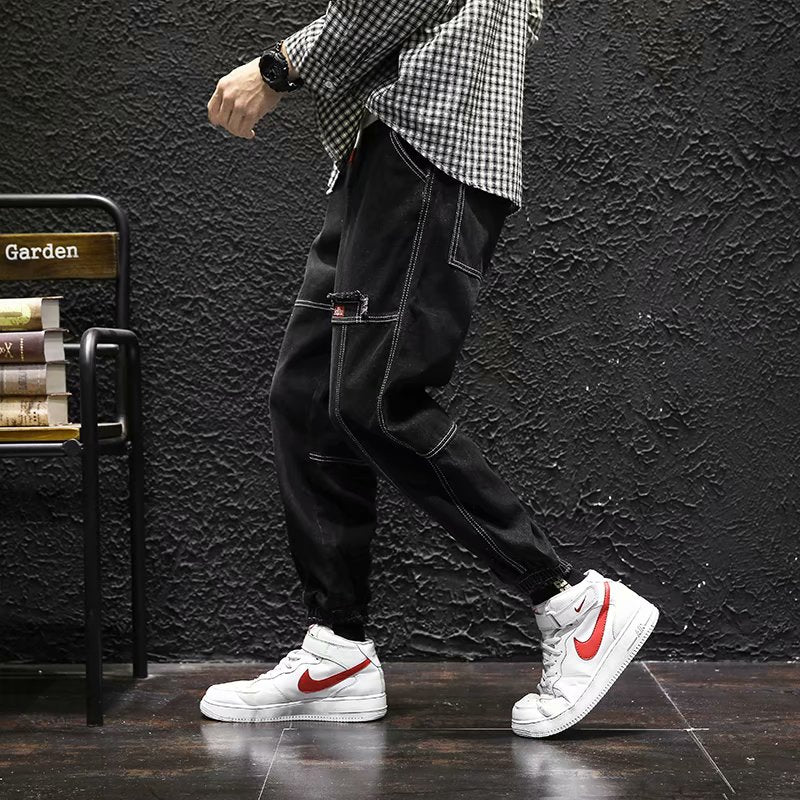 2022 New Streetwear Hip Hop Cargo Pants Men's Jeans Elastic Harun Joggers In Autumn and Spring Men ClothIng