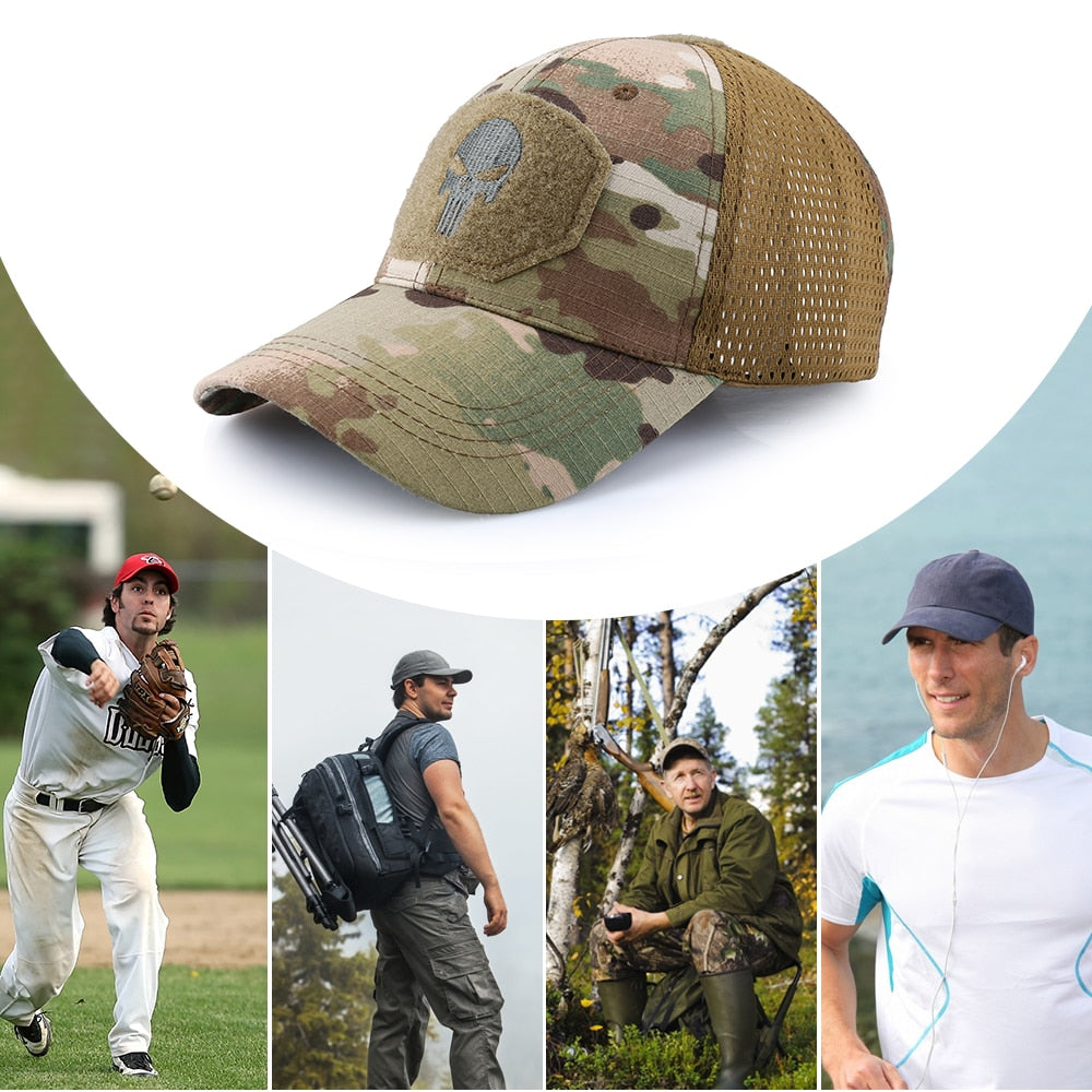 Military Baseball Caps Camouflage Tactical Army Combat Paintball Basketball Football Adjustable Classic Snapback Sun Hats Men