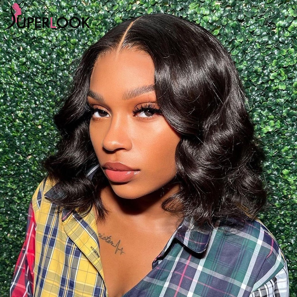Body Wave Bob Frontal Wig 13x4 Lace Front Human Hair Wigs Short Bob Wigs Pre Plucked Lace Closure Wigs For Women T Part Lace Wig