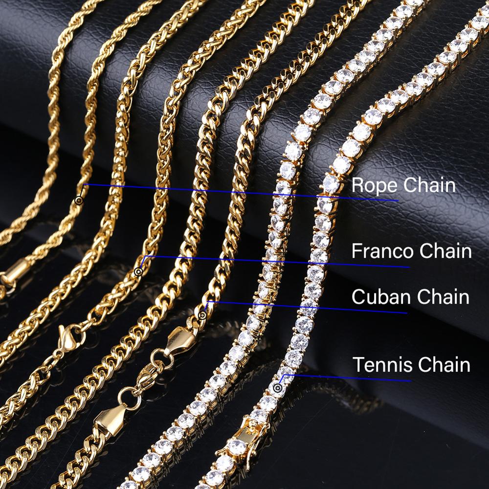 TOPGRILLZ Hip Hop Pico Harvey Cross Pendant Necklace Micro Pave AAAA+ Cubic Zirconia Egyptian Style With 24" 30" Chain