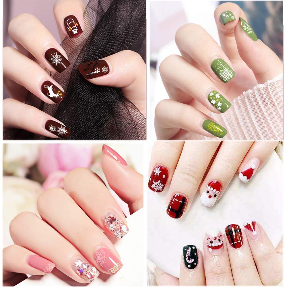 Biutee Nail Art Templates Pure Clear Jelly Silicone nail stamping plates Scraper with Stamping Gel Kit Nail Stamp Nail Art