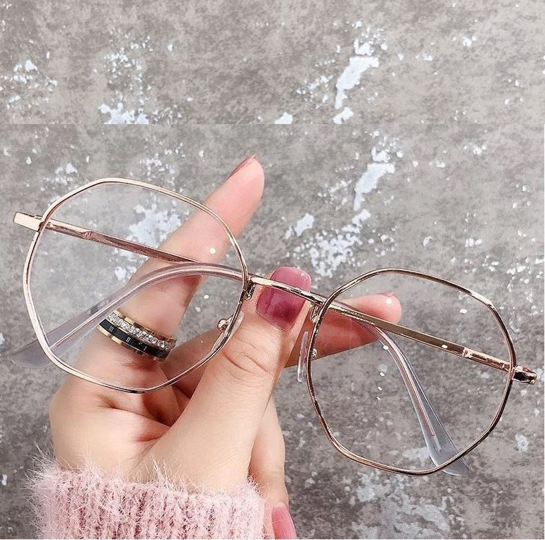 2022 Trends Women Office Anti Blue Light Oversized Computer Glasses Cat Eye Female Blue Blocking Big Size Eyeglasses Alloy Frame