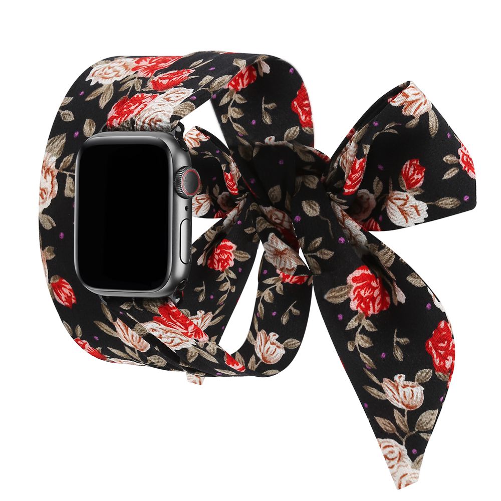 Toyouths Scarf Strap for iwatch Band 38/40/42/44mm Women Fashion Scarf Replacement Strap for Apple Watch SE Series 6 5 4 3 2 1