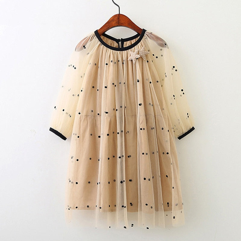 Humor Bear Girls Floral Dress  NEW Baby Girls Dress Party College Style Lapel Princess Dress Fashion Kids Children Clothing