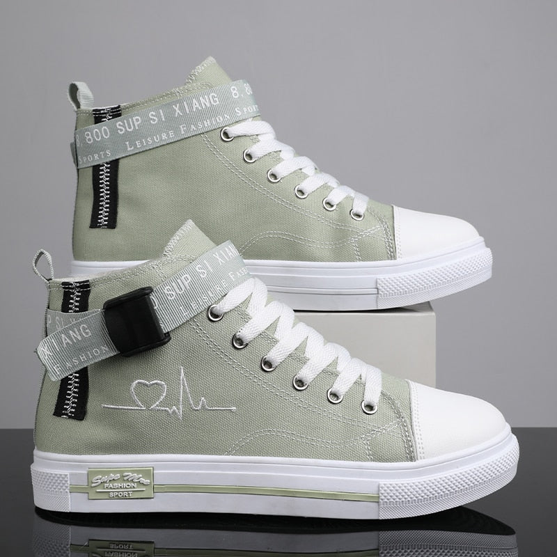 TYDZSMT Sneakers Fashion Women Canvas Shoes Breathable Flats Shoes High Top  2022 Spring Vulcanized Shoes Women Tenis Feminino