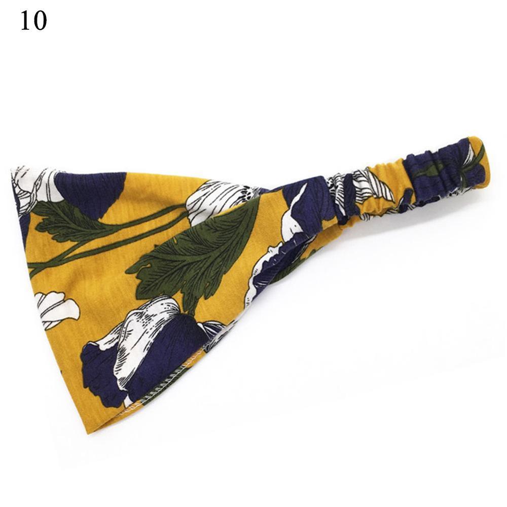 Fashion Women Girls Summer Bohemian Hair Bands Print Headbands Vintage Cross Turban Bandage Bandanas HairBands Hair Accessories
