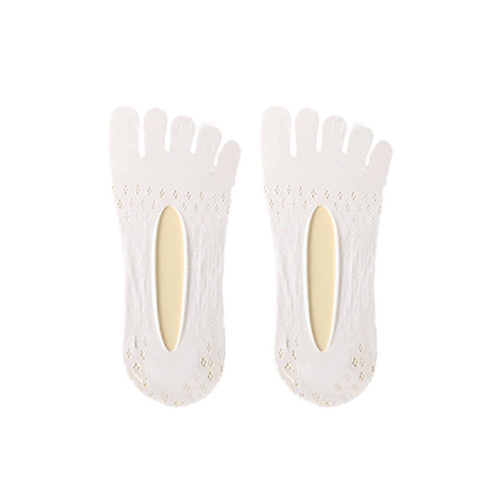 Fashion Summer Thin Toe Sock Slippers Women Lady invisible Silicone Anti-skid Five Finger Socks
