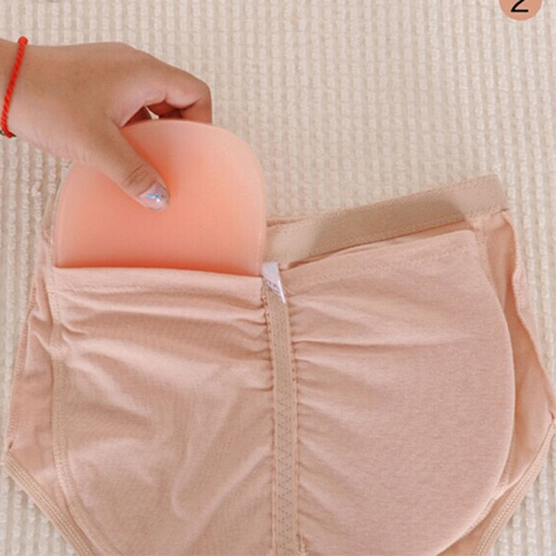 Natral Silicone Pad Enhancer Fake Ass Panty Hip Butt Lifter Underwear Invisible Bottom Shaper Seamless Padded Shapewear Panties