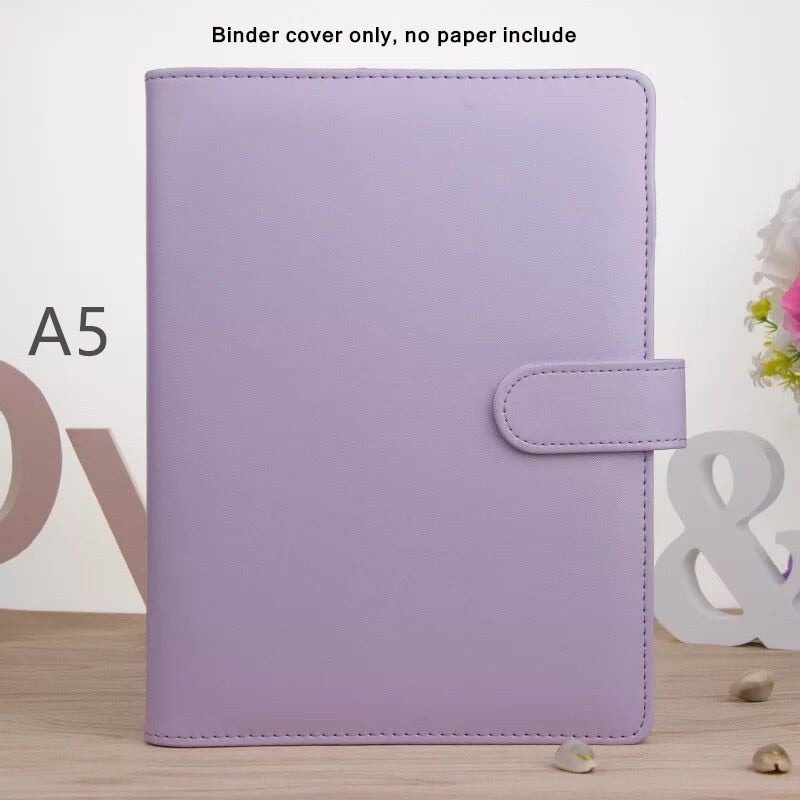 MINKYS Macaroon Color A6/A5 PU Leather DIY Binder Photocards Collect Book Diary Agenda Planner Bullet Cover Album Stationery