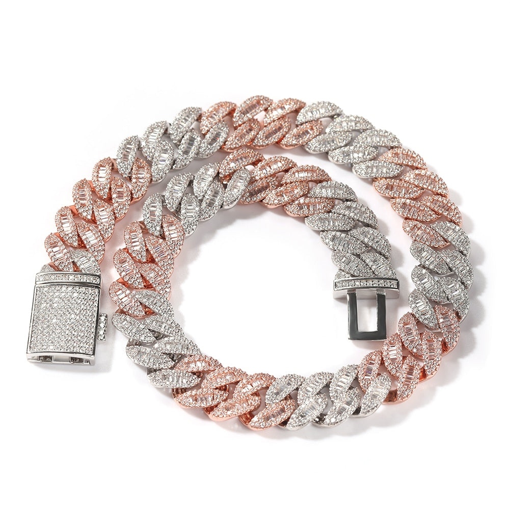 THE BLING KING Moon Square Buckle Zirconia Tennis Lovely Top Quality Hiphop Necklace Luxury Full Iced Out CZ Jewelry