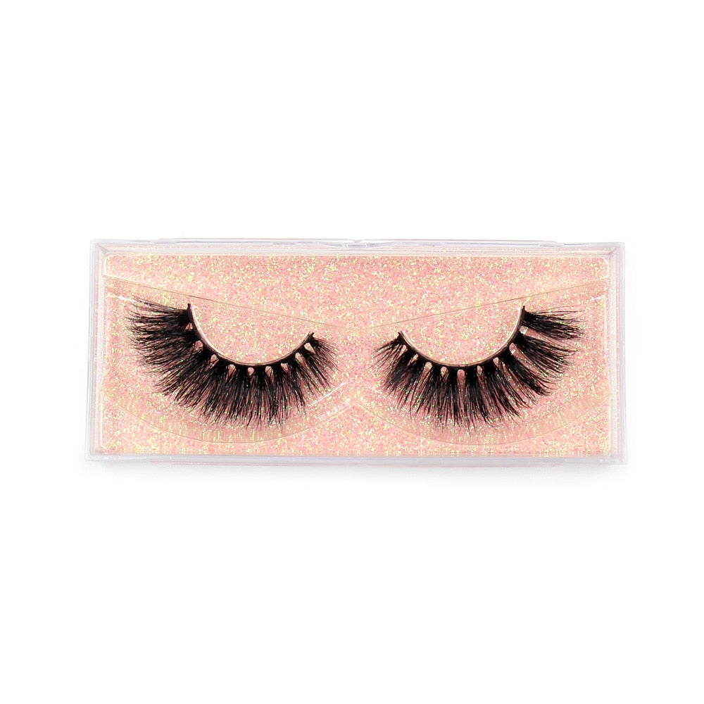 LEHUAMAO Fluffy Mink Lashes Short Wispy Natural Eyelashes 15mm-18mm Hamdmade Real 3D Mink Eyelashes Makeup False Lashes