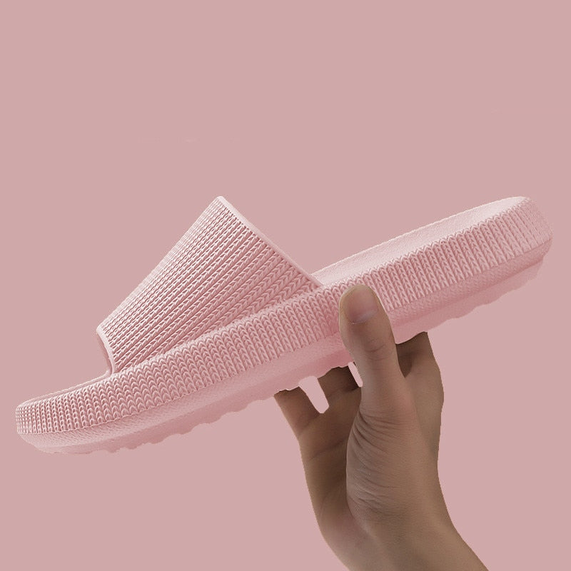 4cm Thick Platform Women&#39;s Slippers Summer Beach Eva Soft Slide Sandals Leisure Men Indoor Bathroom Shoes Anti-slip Dropshipping
