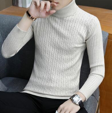 Zongke Thin White Turtleneck Men Sweater Pullover Men Clothing Korean Men Turtle Neck Spring Clothes M-3XL 2022