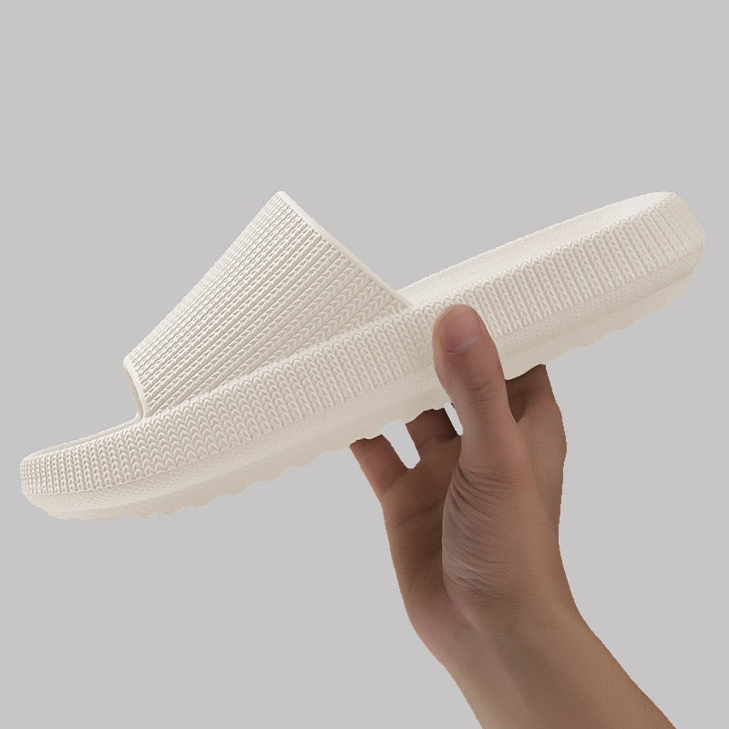 4cm Thick Platform Women&#39;s Slippers Summer Beach Eva Soft Slide Sandals Leisure Men Indoor Bathroom Shoes Anti-slip Dropshipping