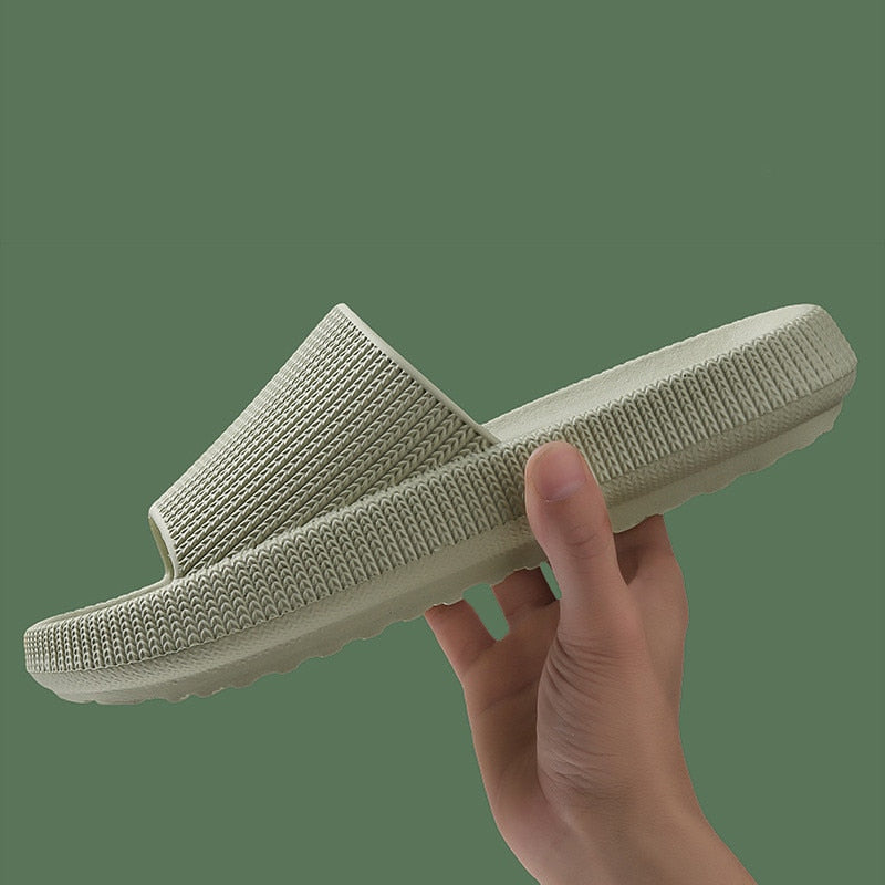 4cm Thick Platform Women&#39;s Slippers Summer Beach Eva Soft Slide Sandals Leisure Men Indoor Bathroom Shoes Anti-slip Dropshipping