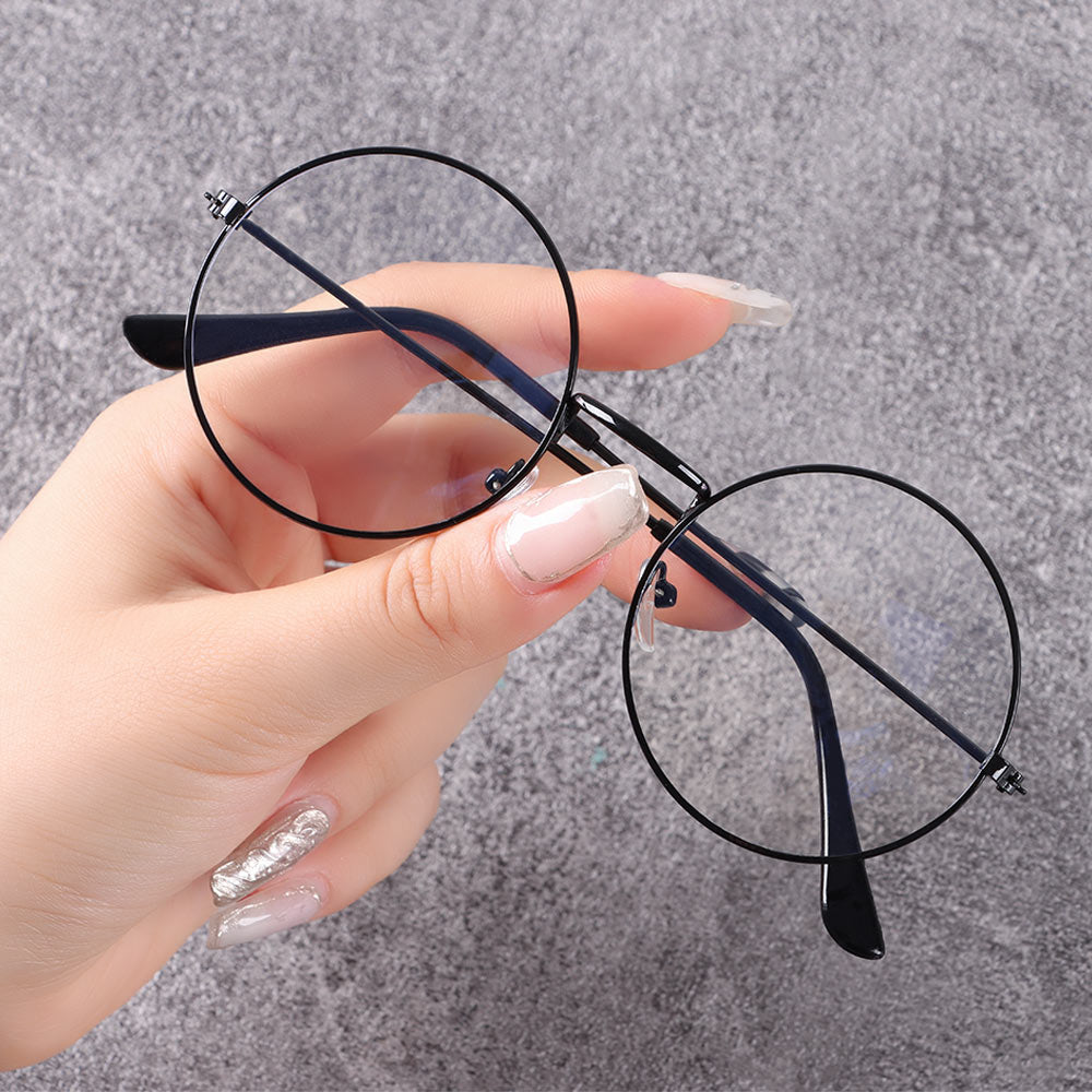 2022 Trends Women Office Anti Blue Light Oversized Computer Glasses Cat Eye Female Blue Blocking Big Size Eyeglasses Alloy Frame