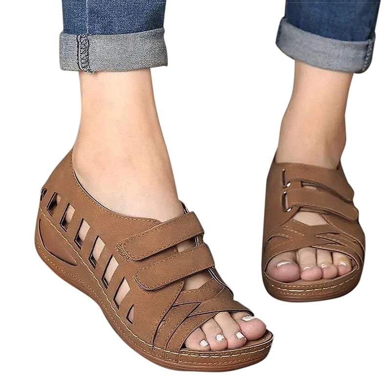 2022 Casual Heels Sandals Shoes Women Sandals Soft Wedges Shoes For Women Summer Sandals Female Wedge Sandalias Mujer