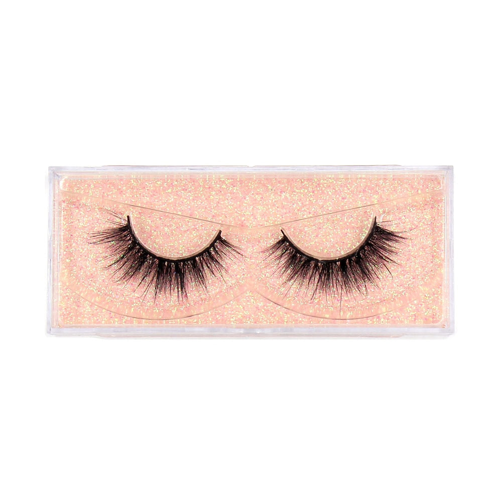LEHUAMAO Fluffy Mink Lashes Short Wispy Natural Eyelashes 15mm-18mm Hamdmade Real 3D Mink Eyelashes Makeup False Lashes
