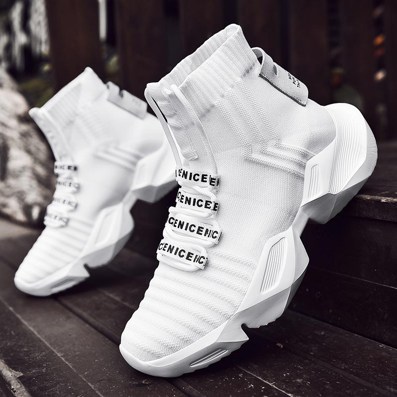 Oversize High Top Platform Men's Shoes Sport Sneakers Socks Mens Running Shoes Men Sports Sneakers Non-slip Breathable GMB-0155