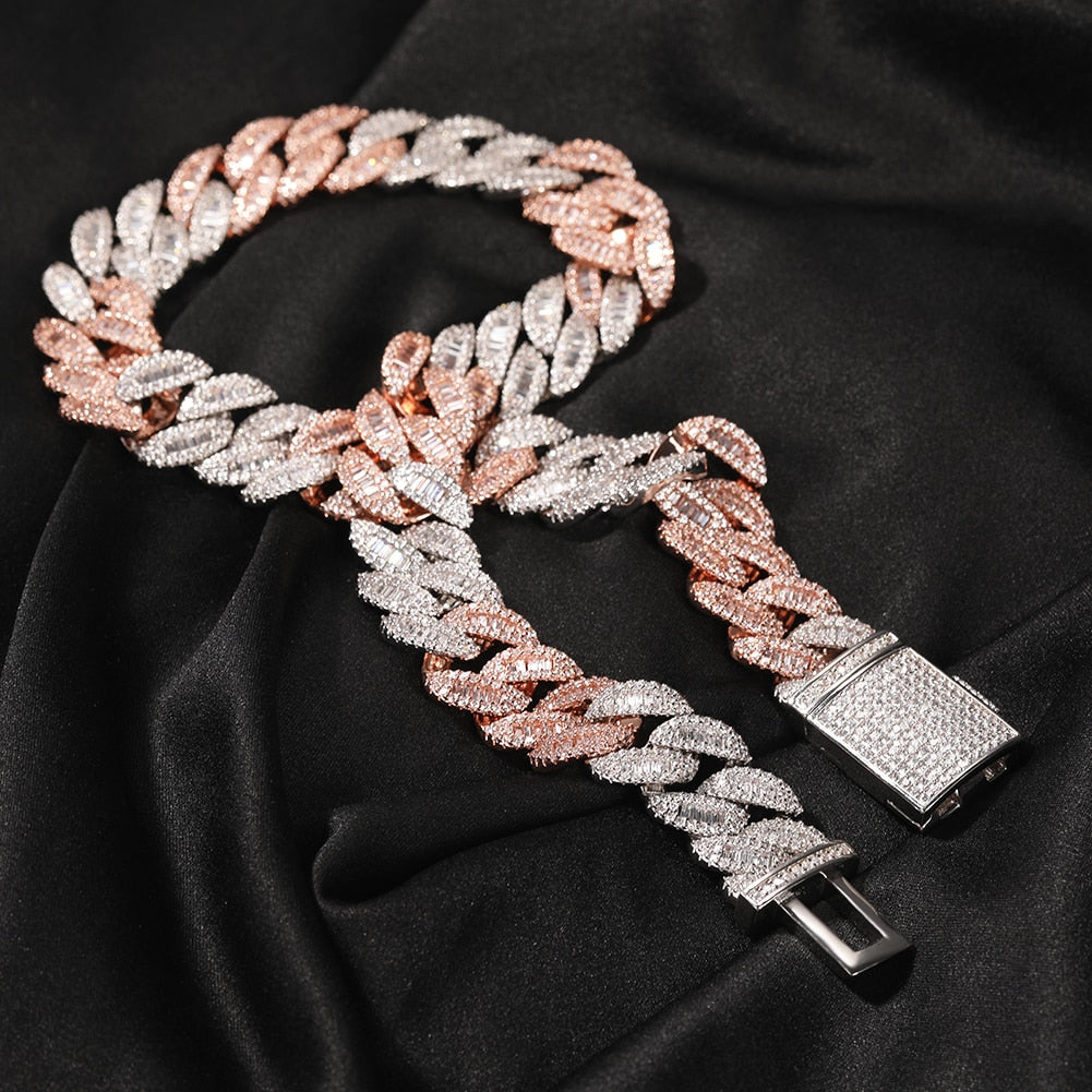 THE BLING KING Moon Square Buckle Zirconia Tennis Lovely Top Quality Hiphop Necklace Luxury Full Iced Out CZ Jewelry