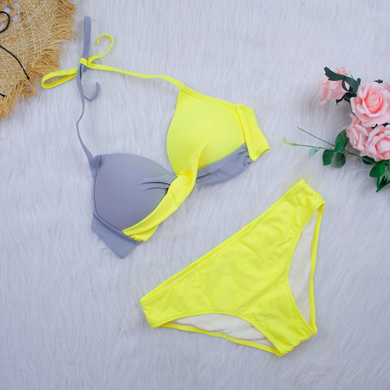 Sexy Bikini Push Up Swimwear Women Biquini Feminino 2022 Mujer Swimsuit Tanga Swimming Bathing Suit Bikinis Set 3XL