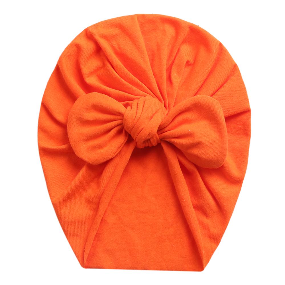 Solid Baby Cotton Beanies Cute Bear Ear Bowknot Turban Hats Sweet Soft 0-4T Elastic Caps for Newborn Baby Boy Girls Headwraps