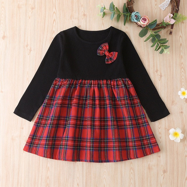 Humor Bear Girls Floral Dress  NEW Baby Girls Dress Party College Style Lapel Princess Dress Fashion Kids Children Clothing