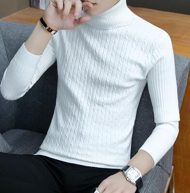 Zongke Thin White Turtleneck Men Sweater Pullover Men Clothing Korean Men Turtle Neck Spring Clothes M-3XL 2022