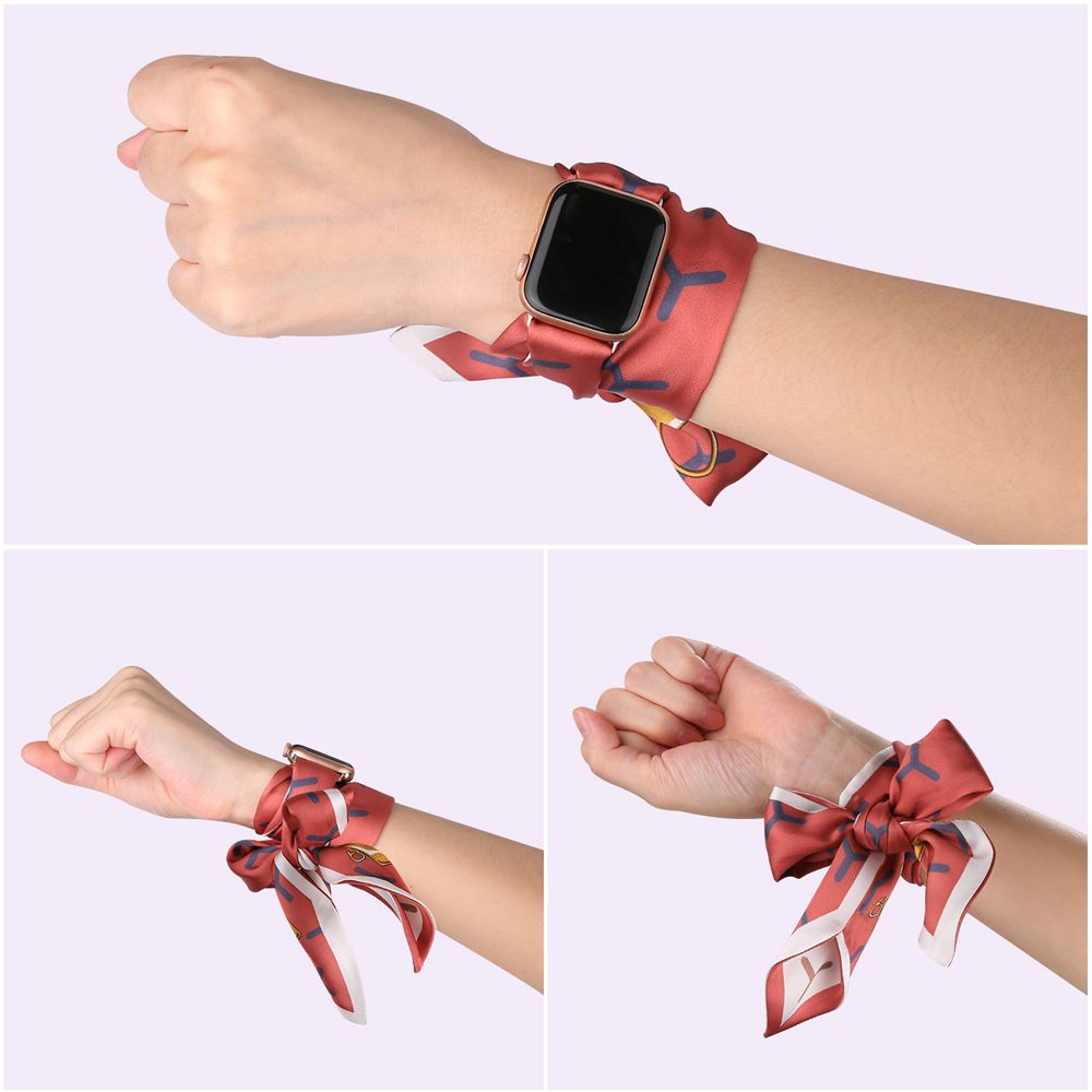 Toyouths Scarf Strap for iwatch Band 38/40/42/44mm Women Fashion Scarf Replacement Strap for Apple Watch SE Series 6 5 4 3 2 1
