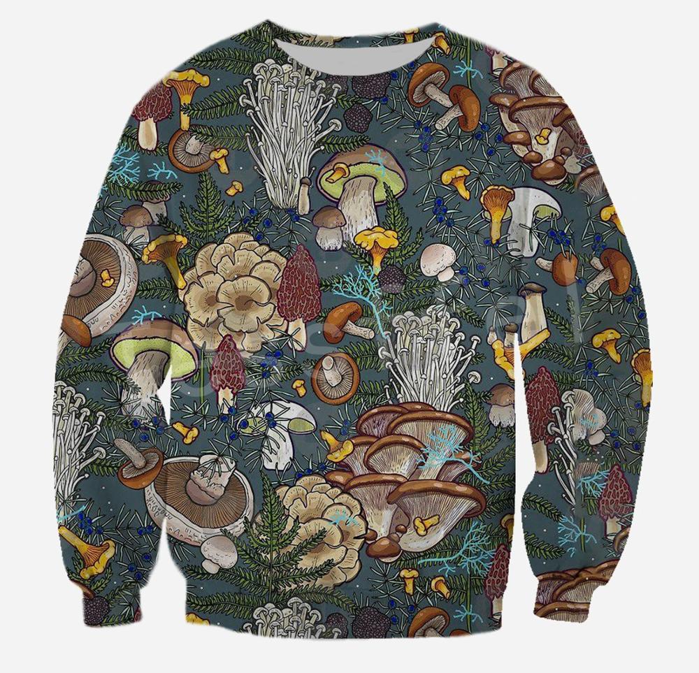 Tessffel Newest Plants Mushroom Fungus Camo Funny New Fashion Tracksuit Pullover 3DPrint Zipper/Hoodies/Sweatshirts/Jacket A-19