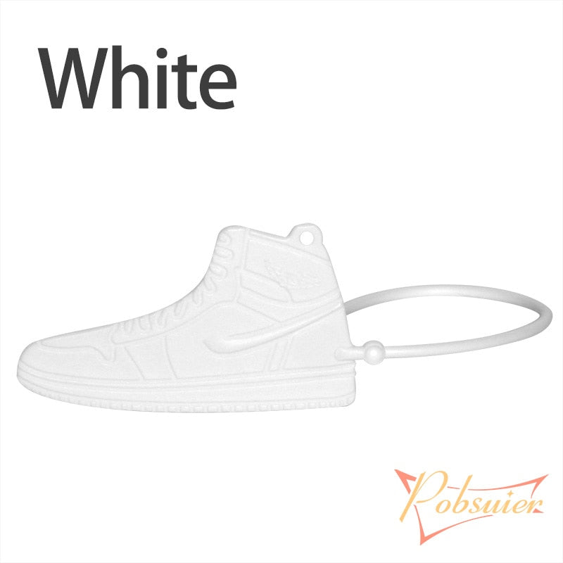 100 Custom Logo on AJ Labels Tags Off Disposable White Plastic Brand Printed Hang Label Tag for Sneakers Air Shoes 160mm/6.3"