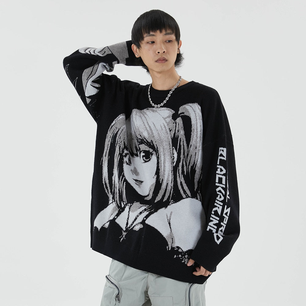 Knitted Harajuku Winter Clothes Women 2022 Oversized Sweaters y2k Grunge Long Sleeve Top Goth Fashion Japanese Kawaii Streetwear